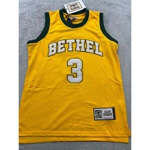 Allen Iverson 3 Bethel High School Jersey Yellow Green Size M Authentic Classics